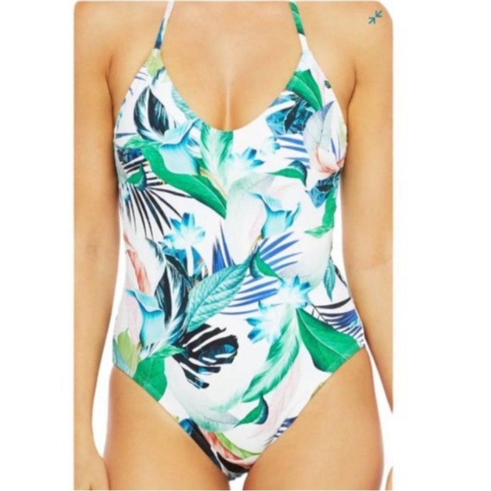 NWOT La Blanca In the Moment Tropical Print One-Piece Swimsuit 8